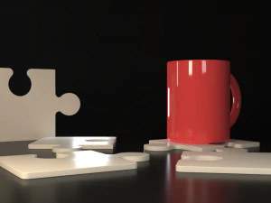 Puzzle coasters 3D Print Model