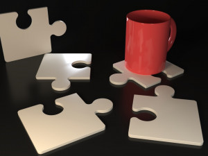 Puzzle coasters Modelo de Impressão 3D