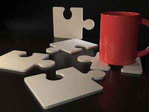 Puzzle coasters Modelo de Impressão 3D