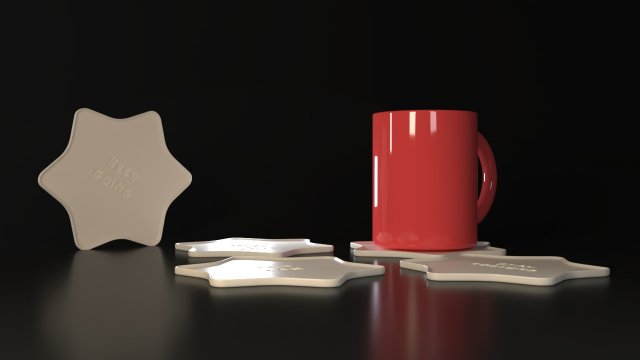 Stars Coasters 3D प्रिंट मॉडल .c4d .max .obj .3ds .fbx .stl .blend 