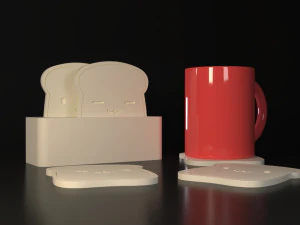 Porta-copos para torradas Modelo de Impressão 3D