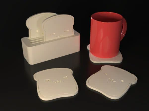 Toast Coasters 3D Print Model