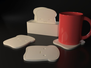 Toast Coasters 3Dプリントモデル
