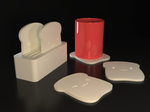 Toast Coasters 3Dプリントモデル