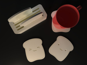 Toast Coasters 3Dプリントモデル