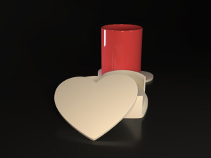 Valentine Coasters 3D 프린트 모델