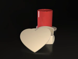 Valentine Coasters 3D Print Model