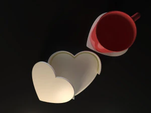 Valentine Coasters 3D Print Model