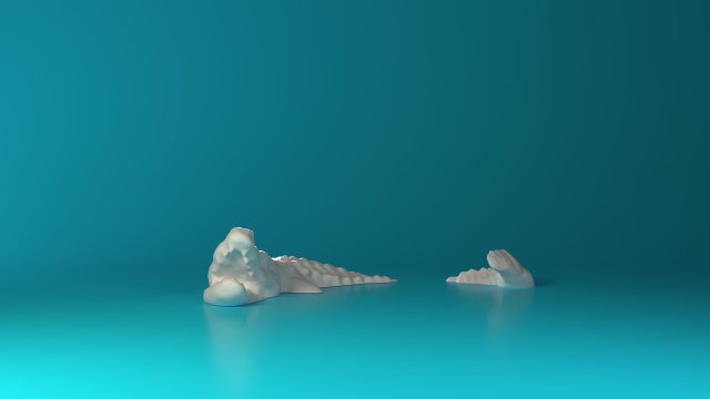 Swimming Crocodile 3D 프린트 모델 .c4d .max .obj .3ds .fbx .stl .blend 
