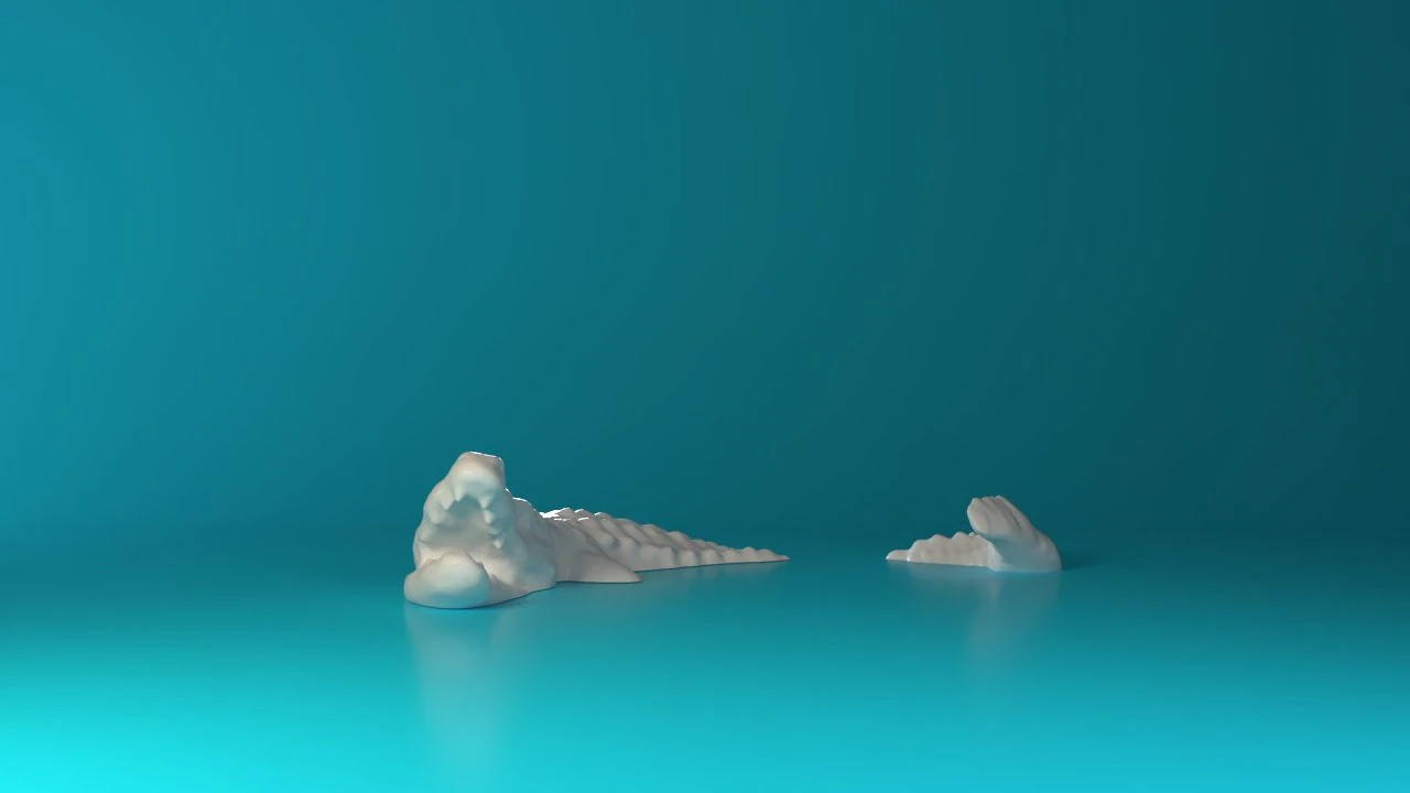 Swimming Crocodile 3D Print Model .c4d .max .obj .3ds .fbx .stl .blend 
