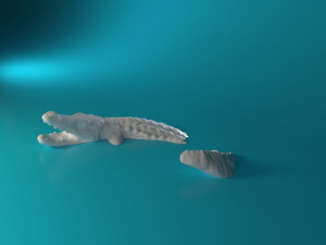 Swimming Crocodile 3D 프린트 모델