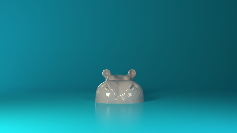 Swimming Rhino 3D Baskı Modeli .c4d .max .obj .3ds .fbx .stl .blend 
