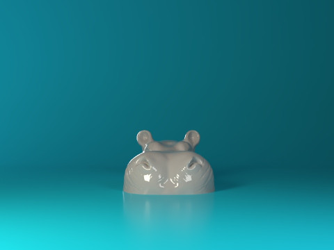 Swimming Rhino 3D-Druckmodell