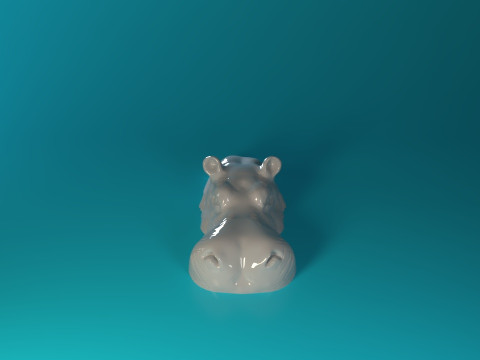 Swimming Rhino 3D Baskı Modeli