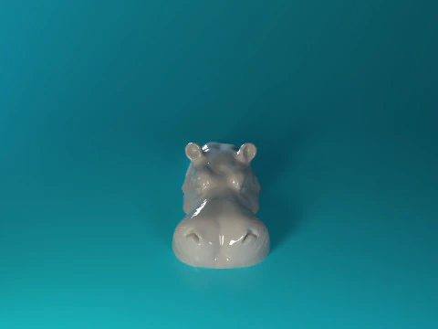Swimming Rhino 3D Print Model