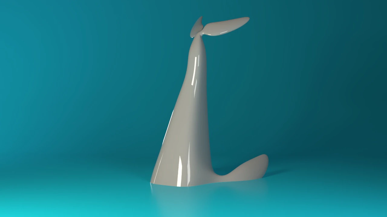 Swimming Shark 3D Print Model .c4d .max .obj .3ds .fbx .stl .blend 