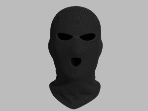 black and red balaclava mask 3D Model