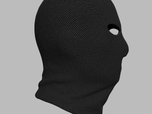 black and red balaclava mask 3D Model