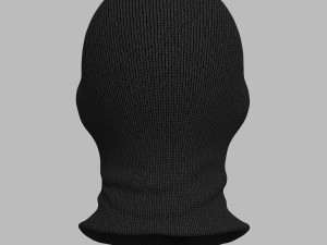 black and red balaclava mask 3D Model