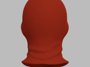 black and red balaclava mask 3D Model