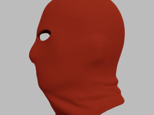 black and red balaclava mask 3D Model