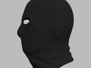 black and red balaclava mask 3D Model