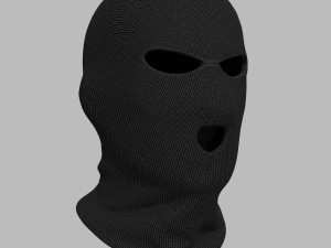 black and red balaclava mask 3D Model