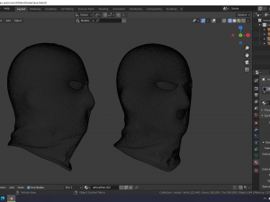 black and red balaclava mask 3D Model