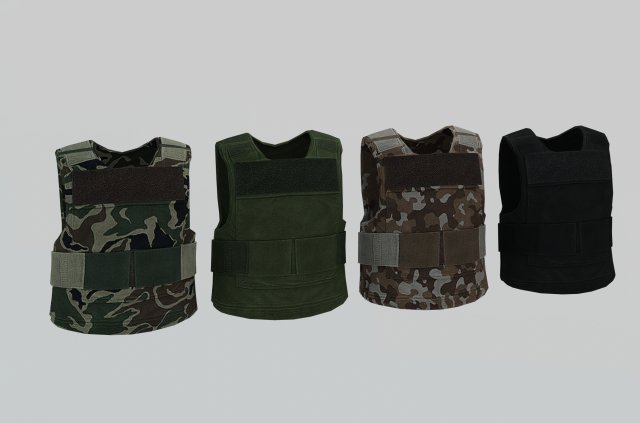military vests 3D मॉडल .c4d .max .obj .3ds .fbx .stl .blend