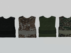 military vests 3D मॉडल