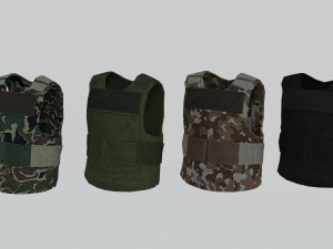 military vests 3D मॉडल