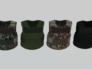 military vests 3D मॉडल