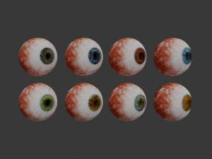 eye collection 8 units 3D Model