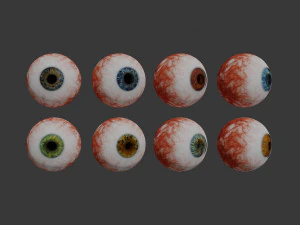 eye collection 8 units 3D Model