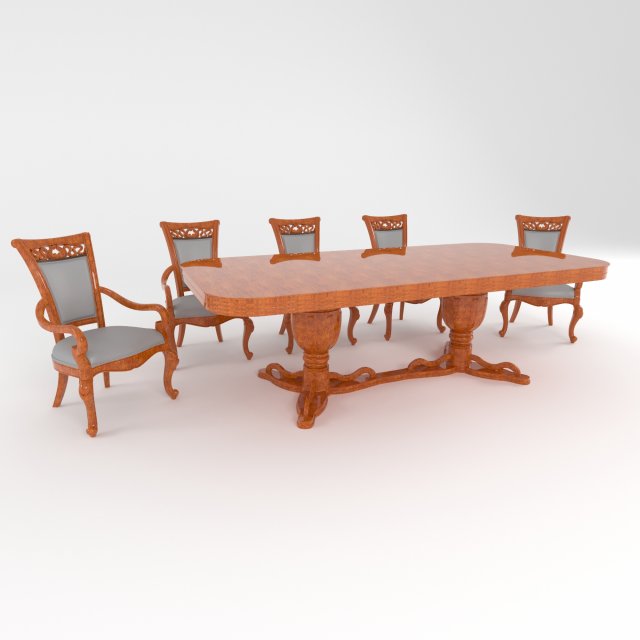 table baron Modèle 3D .c4d .max .obj .3ds .fbx .stl .blend 