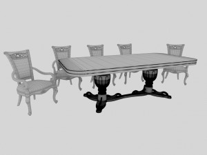 table baron Modèle 3D