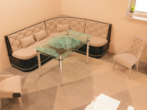glass table with patterns 3D Model