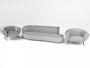sofa armchairs 3D-Modell