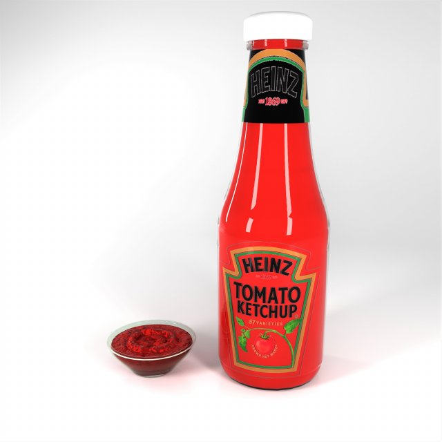 heinz ketchup 3D Model .c4d .max .obj .3ds .fbx .stl .blend 