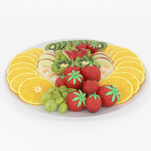 fruit platter 3D 모델 .c4d .max .obj .3ds .fbx .stl .blend 