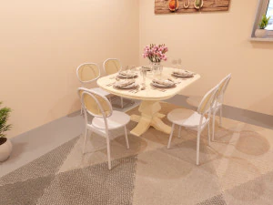 समकालीन कुर्सी चमकीले रंग 3D मॉडल