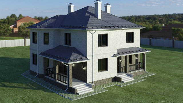 cottage 3D Модель .c4d .max .obj .3ds .fbx .stl .blend 
