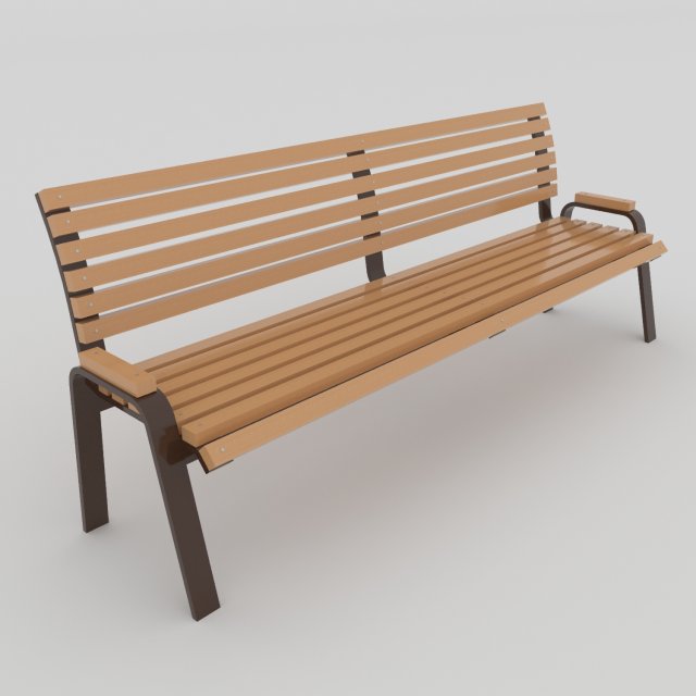 bench 3D Model .c4d .max .obj .3ds .fbx .stl .blend 