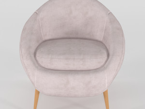 armchair lihgt pink 3Dモデル