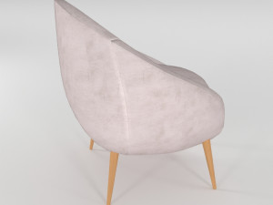armchair lihgt pink 3Dモデル