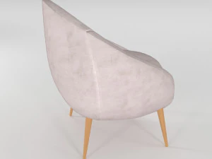armchair lihgt pink 3D Model