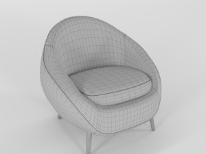 armchair lihgt pink 3Dモデル