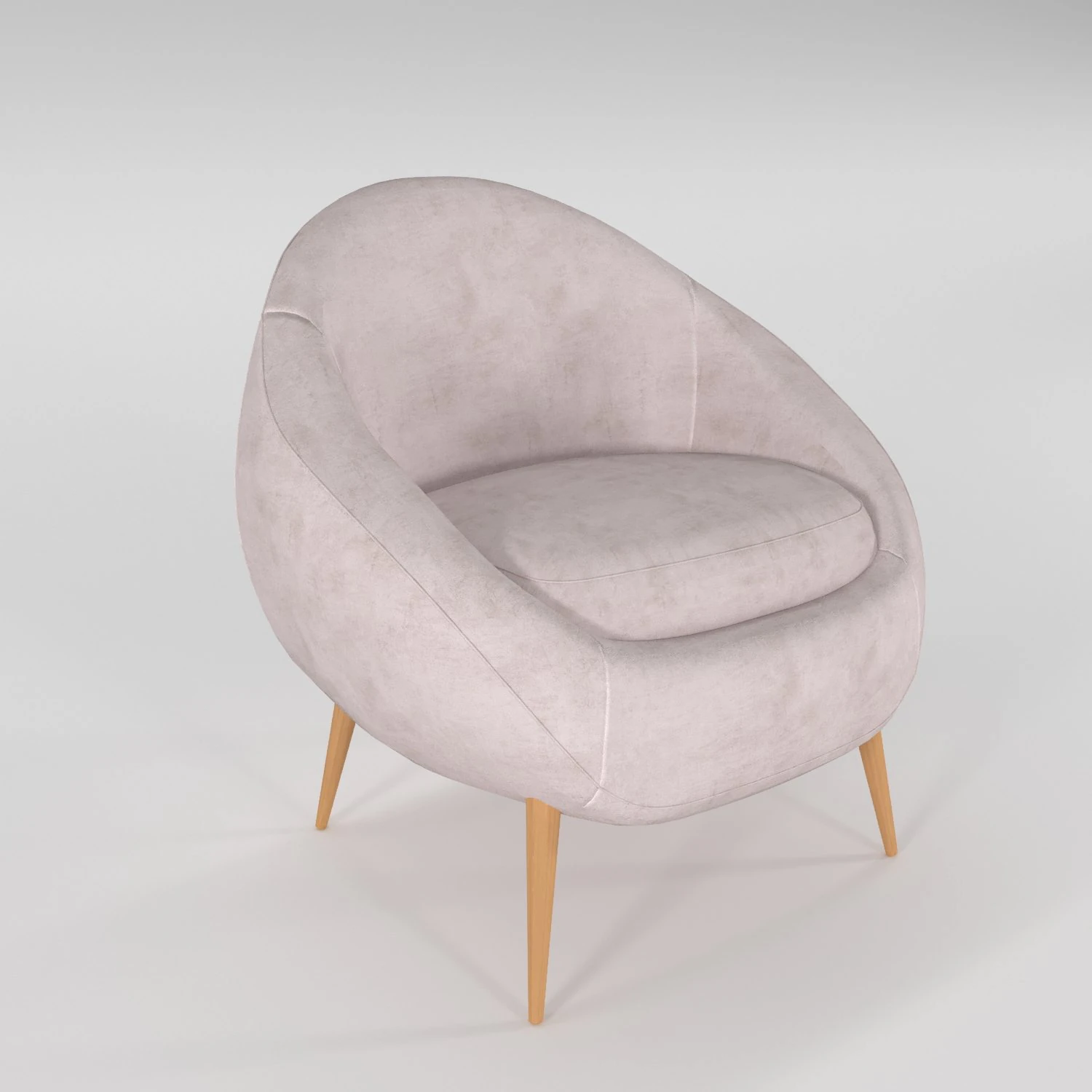 armchair lihgt pink 3D Model .c4d .max .obj .3ds .fbx .stl .blend 