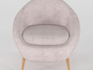 armchair lihgt pink 3D Model