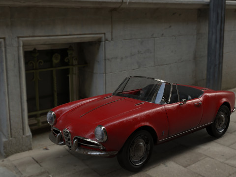Alfa Romeo Giulietta Spider 1960 3D 모델